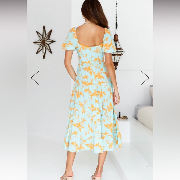 Hello Molly EVERYTHING I DREAMED OF MIDI DRESS TURQUOISE - sold out online - Picture 7 of 7